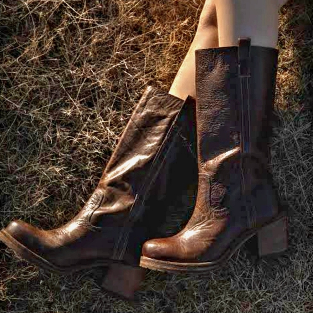 Cleo + Wolf Scout Leather Boots Women's Size 8 BROWN